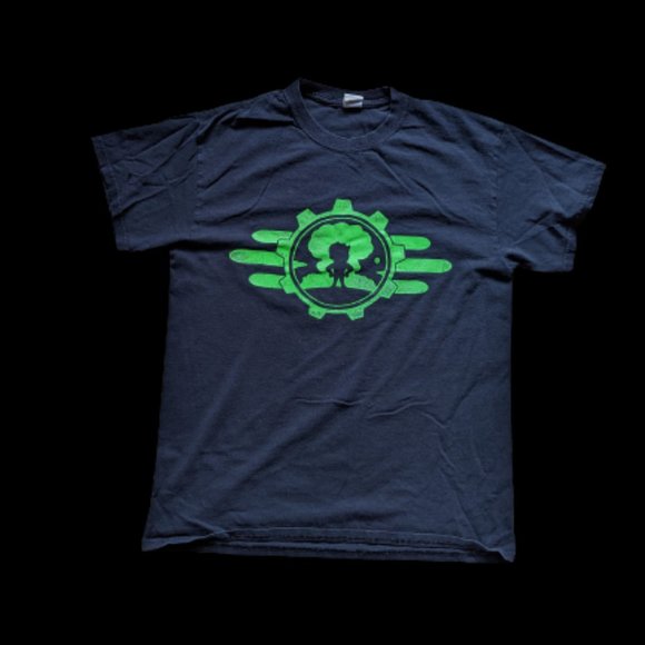 Glow in the Dark Arcade Block Fallout Vault Boy Shirt - Picture 1 of 2